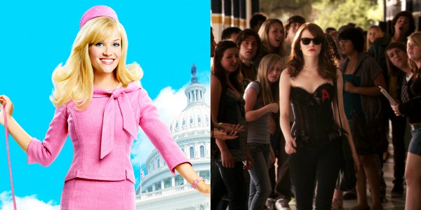 Elle Woods (Reese Witherspoon), de “Legalmente Loira” (2001) e “Legalmente Loira 2” / Olive Penderghast (Emma Stone), de “A Mentira”