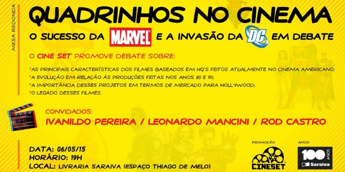 Mesa-redonda Cine Set: Quadrinhos no Cinema