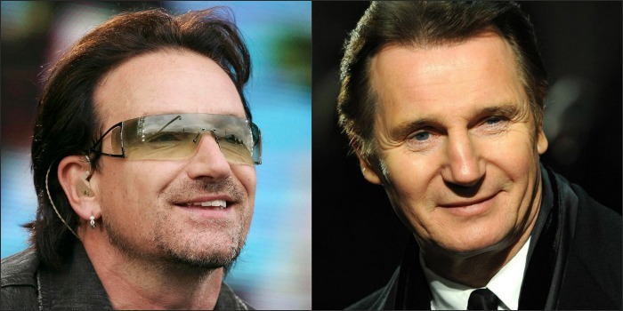 Bono Vox e Liam Neeson preparam roteiro sobre orquestras da Irlanda