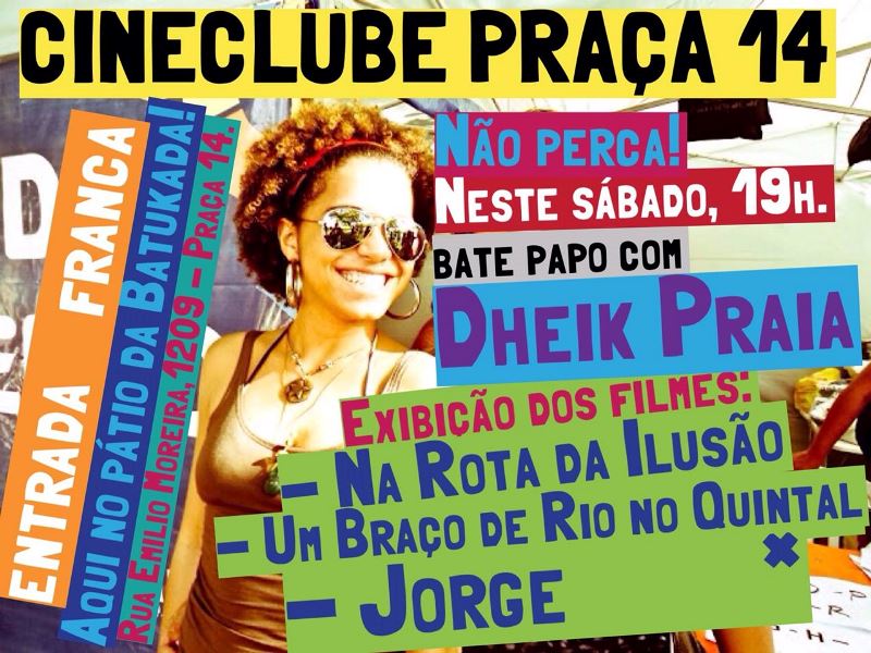 Filmes de Dheik Praia são destaque no Cineclube Praça 14