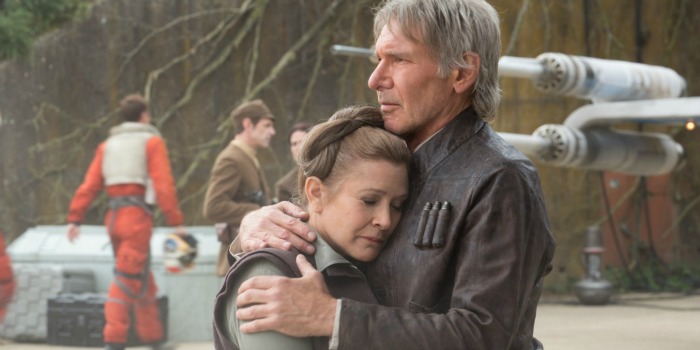 ‘Brilhante e original’, diz Harrison Ford sobre Carrie Fisher