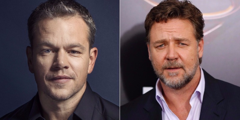 Repórter acusa Matt Damon e Russell Crowe de abafar denúncia contra Weinstein