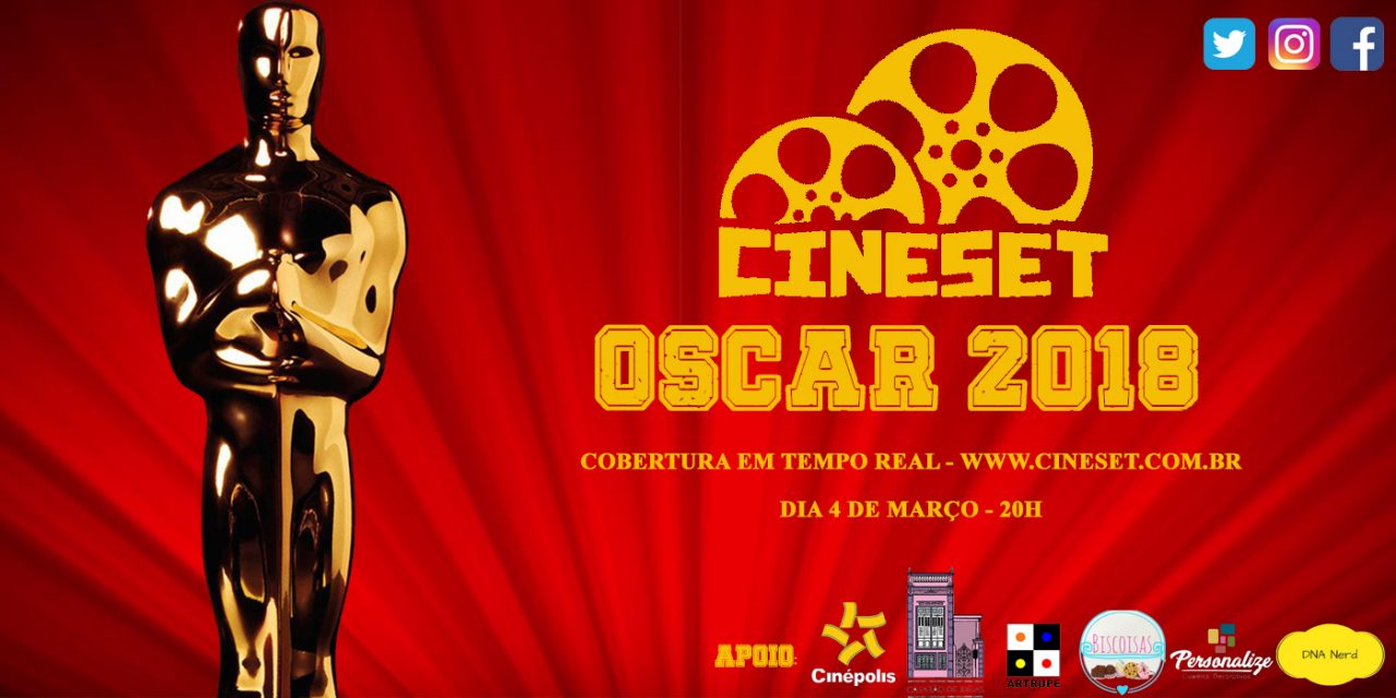 Participe do bolão do Cine Set do Oscar 2018 e concorra a pacote cheio de prêmios