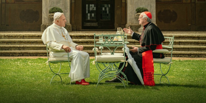 ‘Dois Papas’: Anthony Hopkins e Jonathan Pryce em atuações abençoadas